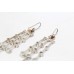 Dangle Earrings Garnet Blue Topaz Womens Silver Solid 925 Gemstone Handmade A535